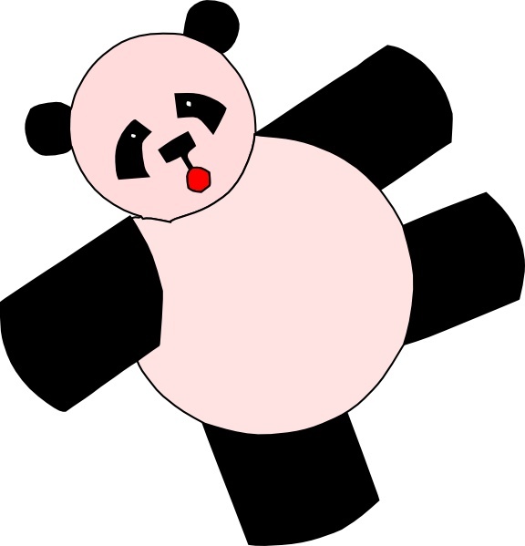 576x599 Cartoon Panda Bear Clip Art Free Vector In Open Office Drawing Svg