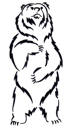 236x422 Standing Black Bear Drawing Clipart Panda
