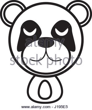 300x357 Beautiful Face Of A Giant Panda Bear Up Clsoe Stock Photo, Royalty