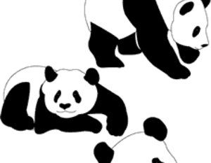 300x233 Panda Bear Silhouette Vector Art Free Vectors Ui Download