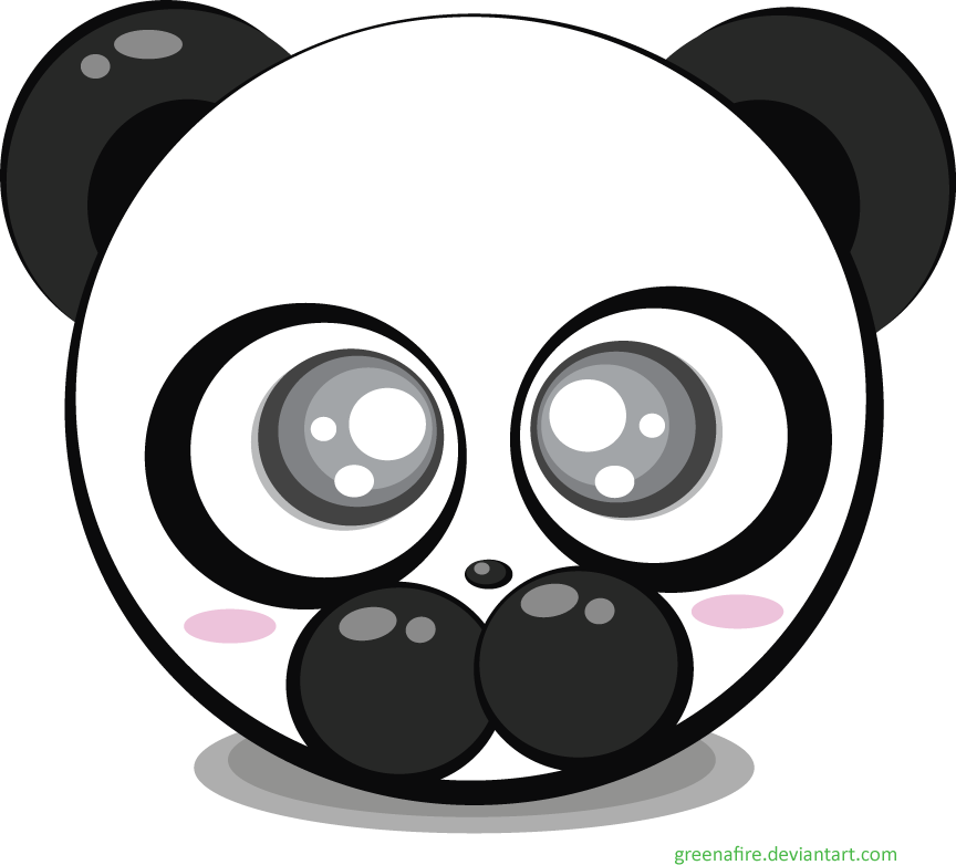 864x782 Panda Bear Vector By Greenafire