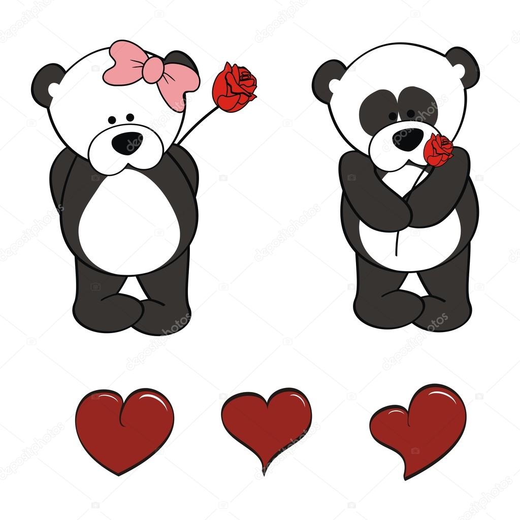 1024x1024 Panda Bear Baby Cute Cartoon Set Stock Vector Hayashix23