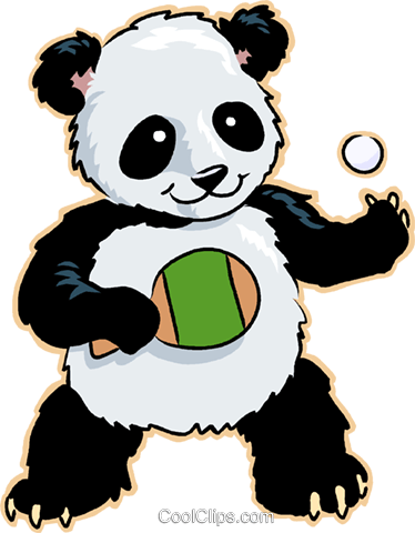374x480 Panda Bear Royalty Free Vector Clip Art Illustration Vc008816
