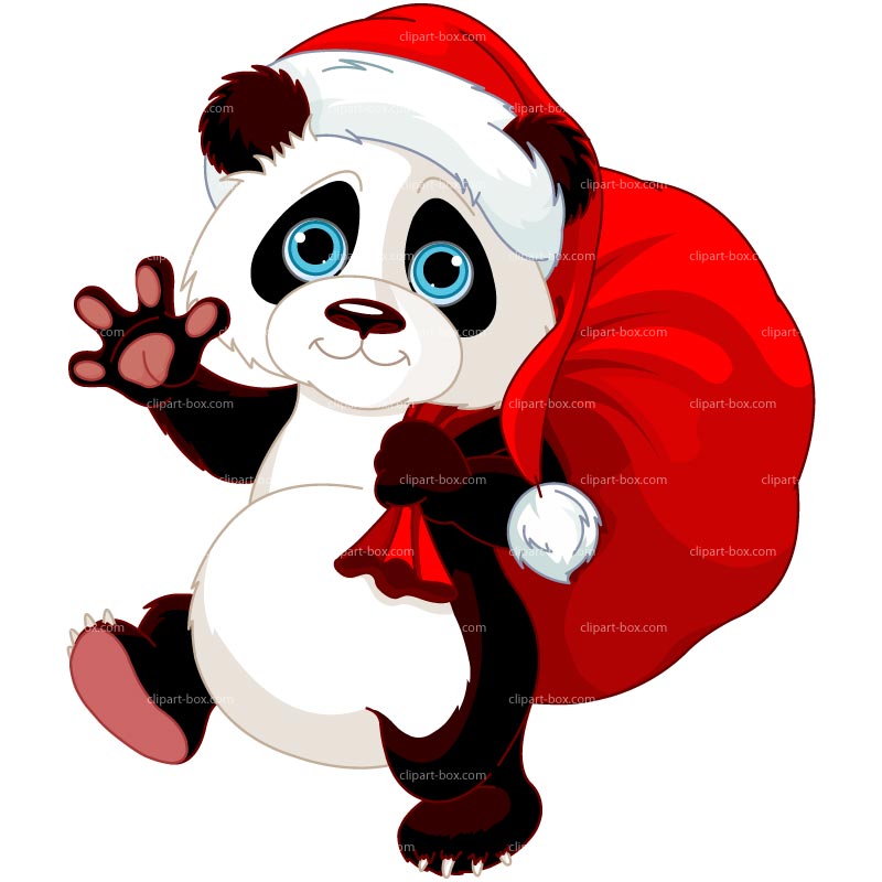 800x800 Panda Clipart Christmas