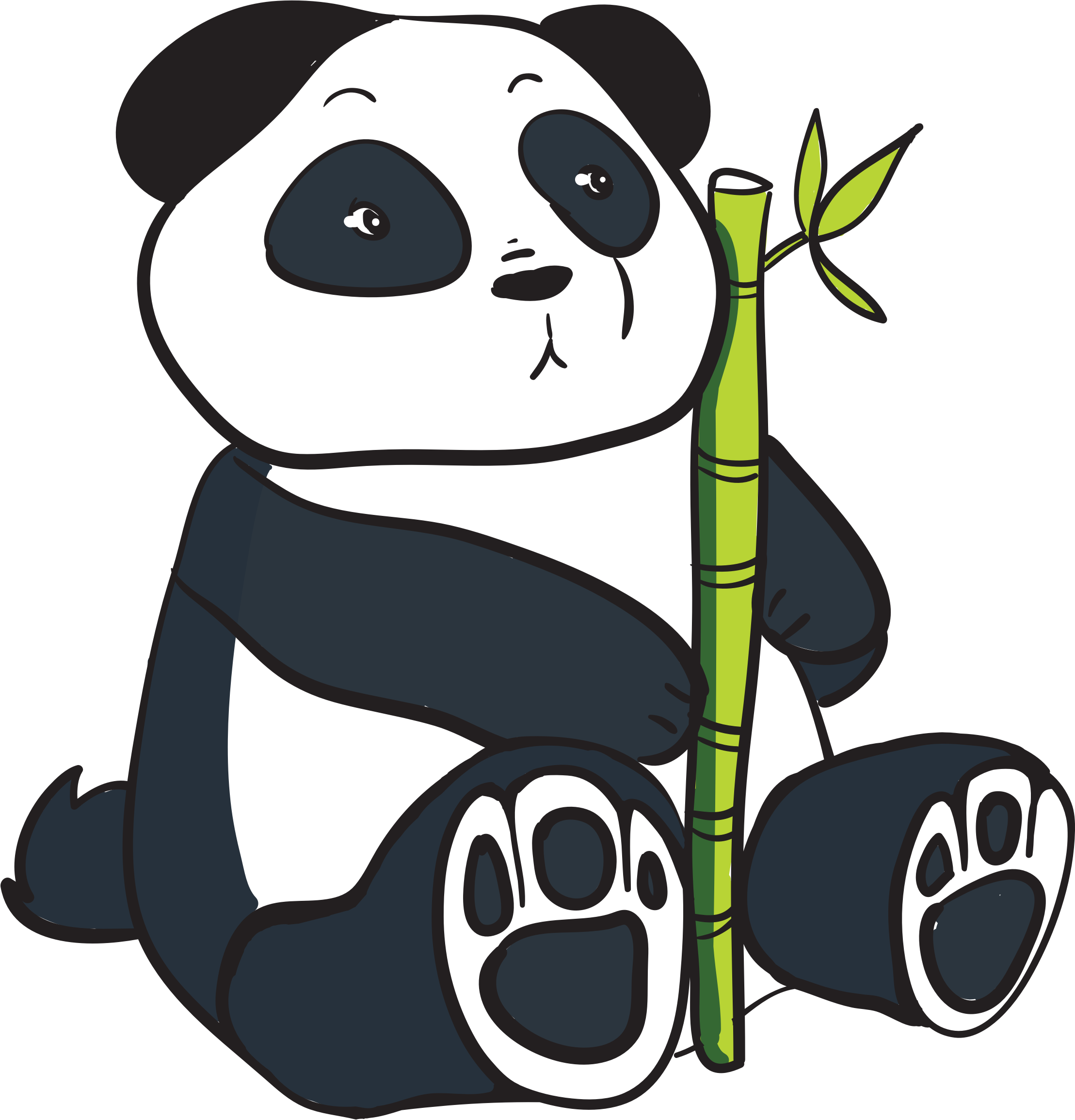 Gambar Panda Kartun Kartun Panda Imut Png Dan Vektor Dengan Images