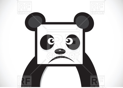 400x288 Panda Cartoon Face Royalty Free Vector Clip Art Image