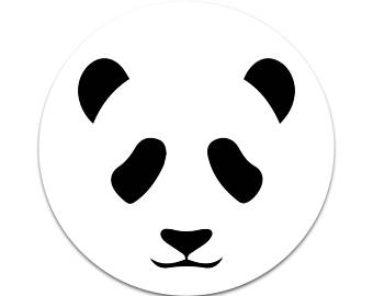 340x270 Panda Face Stickers Etsy