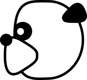 300x276 Panda Head Clip Art