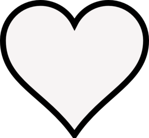 300x279 Heart Outline Clipart Black And White Letters Format