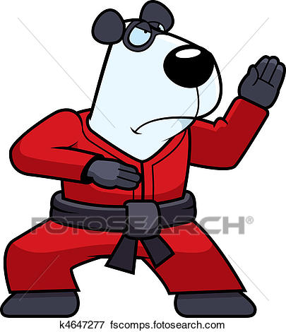 405x470 Clip Art Of Karate Panda K4647277