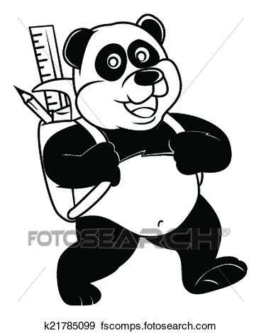368x470 Clip Art Of Panda School K21785099