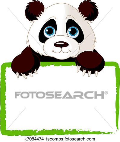 398x470 Clipart Of Cute Panda Card K7084474