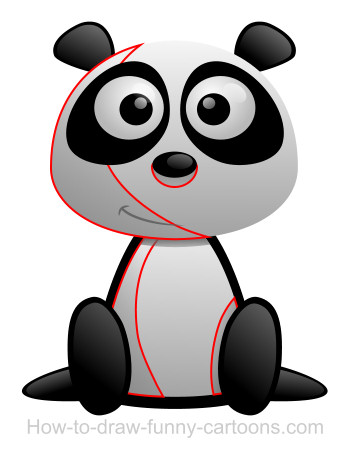 350x454 Drawing A Panda Cartoon
