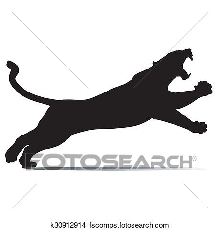 450x470 Drawings Of Black Panther Is Jumping K30912914