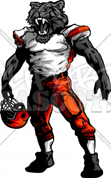 369x590 Football Panther Clipart Graphic Vector Cartoon