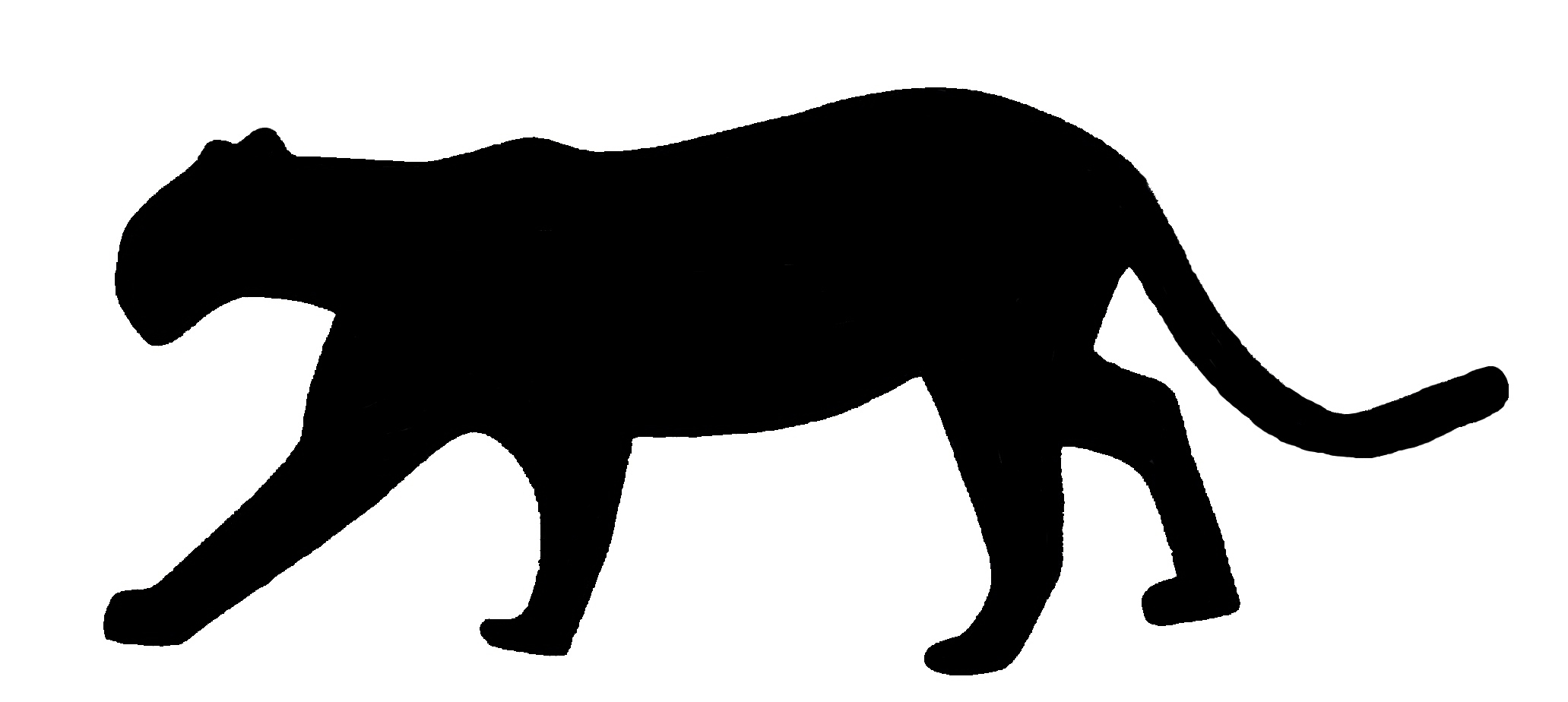 2063x924 Panther Silhouette Clipart