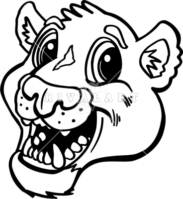 368x400 Cougar Head Clip Art
