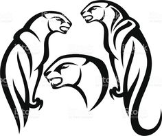 236x198 Vector Vector Silhouette Of A Black Panther Tatoo