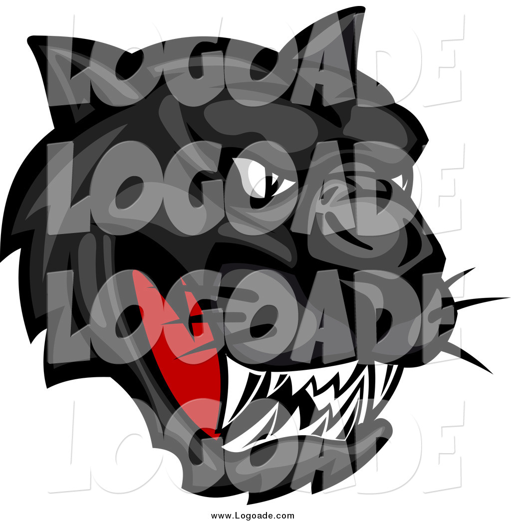 1024x1044 Clipart Of An Aggressive Black Panther Head Logo By Vector