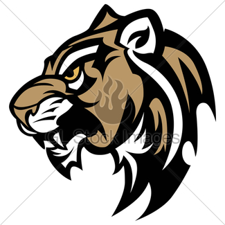325x325 Cougar Panther Mascot Head Graphic Gl Stock Images