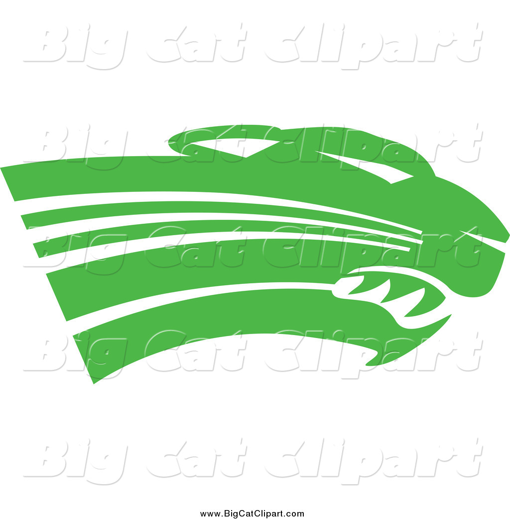 1024x1044 Big Cat Vector Clipart Of A Green Panther Cougar Or Jaguar Head By