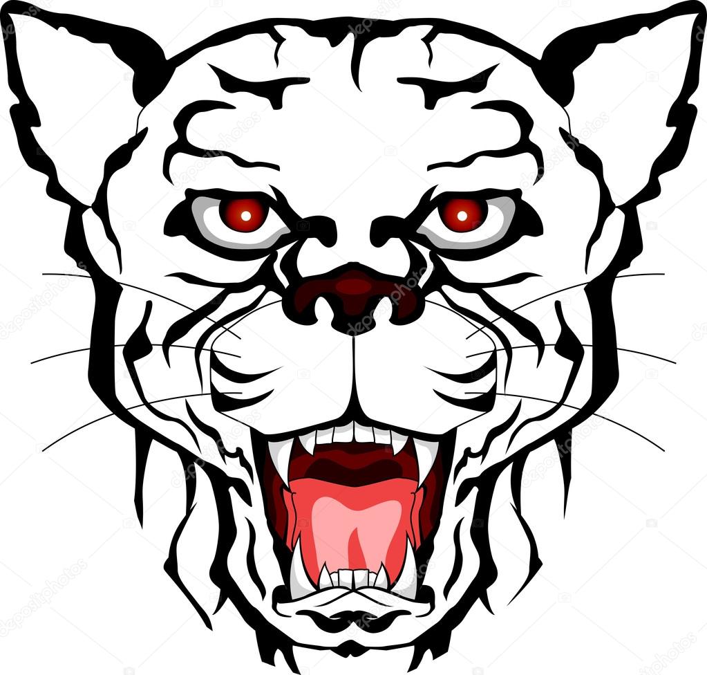 1023x976 Panther Head Tattoo Tribal Stock Vector Starlight789