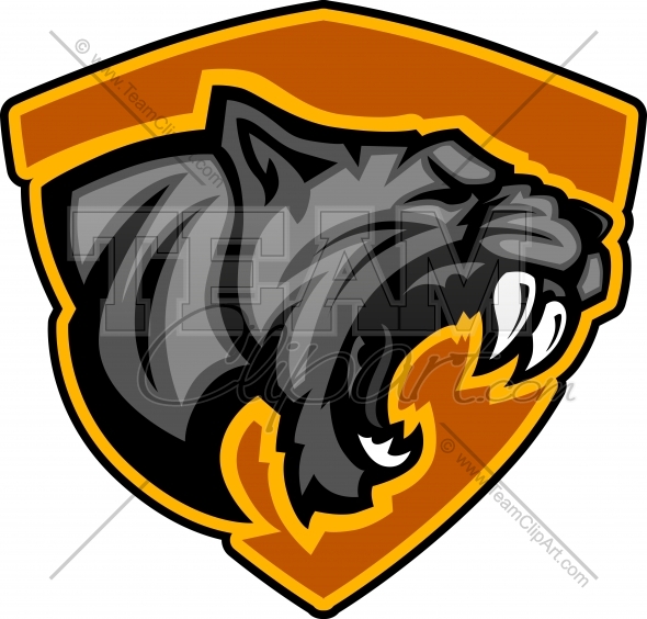 590x564 Panther Mascot Logo Clipart Image.