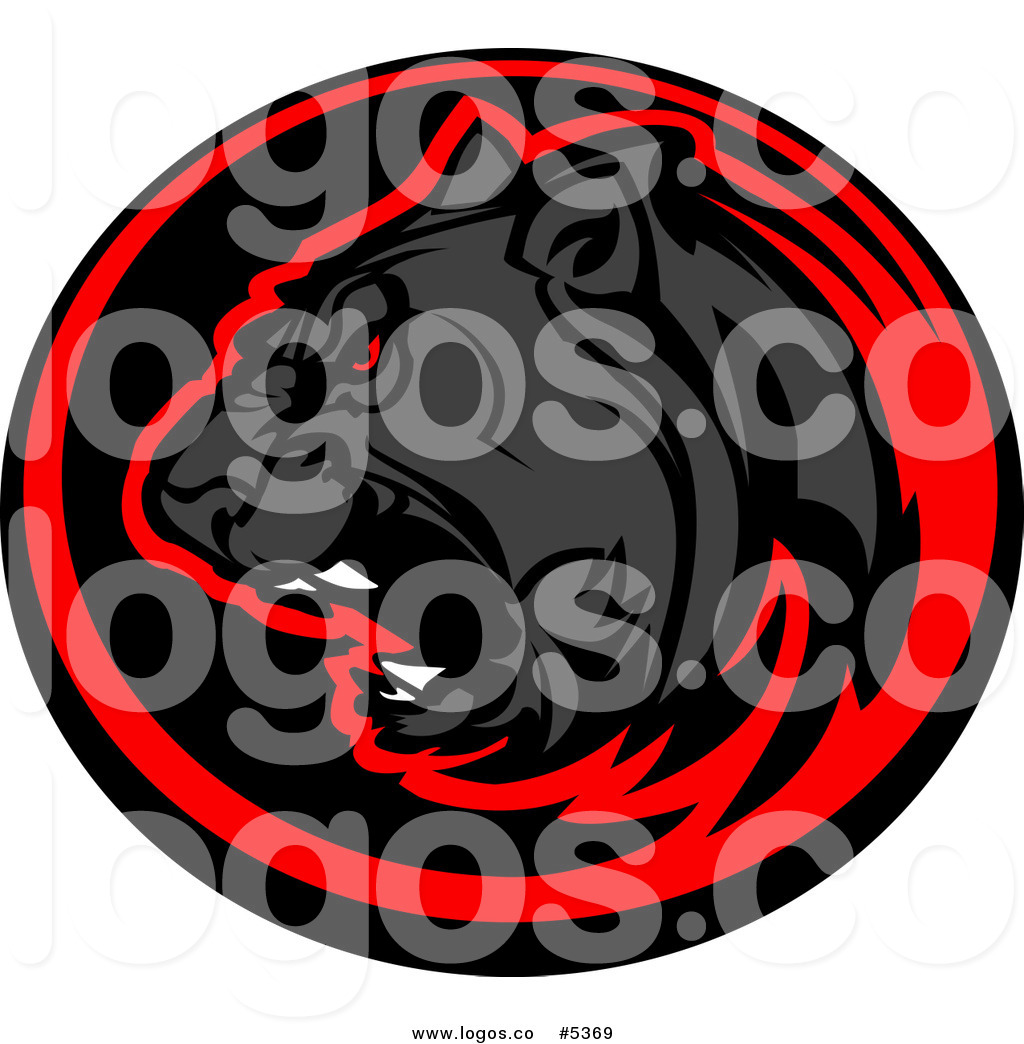 1024x1044 Royalty Free Vector Of A Logo Of A Red Eyed Roaring Black Panther