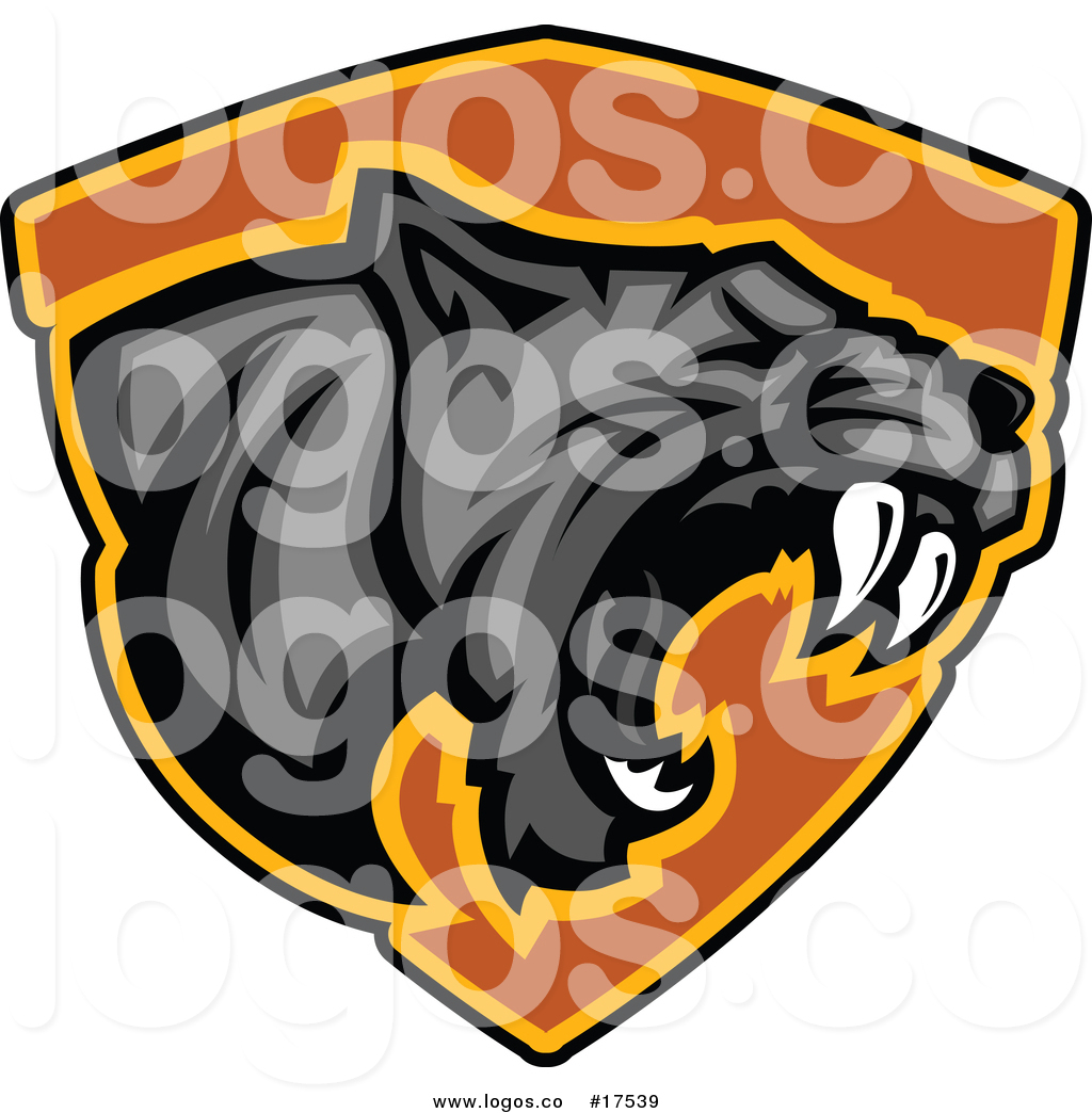 1024x1044 Vector Logo Of Roaringggressive Black Panther Mascot Over
