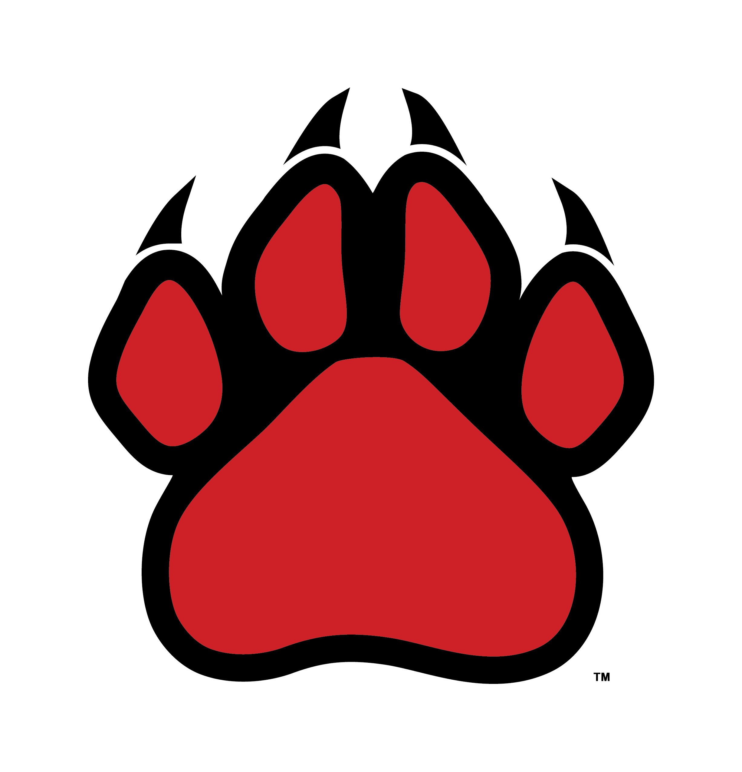 2452x2550 Red Panther Paw Clipart
