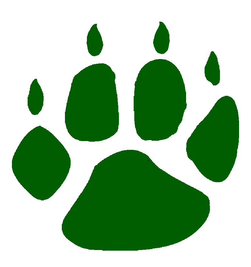 800x850 Panther Paw Print Clip Art
