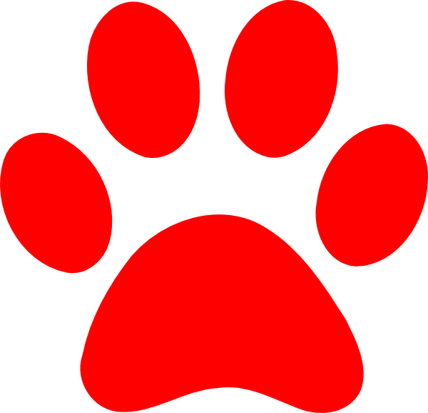 600x578 Red Panther Paw Clipart 2209742