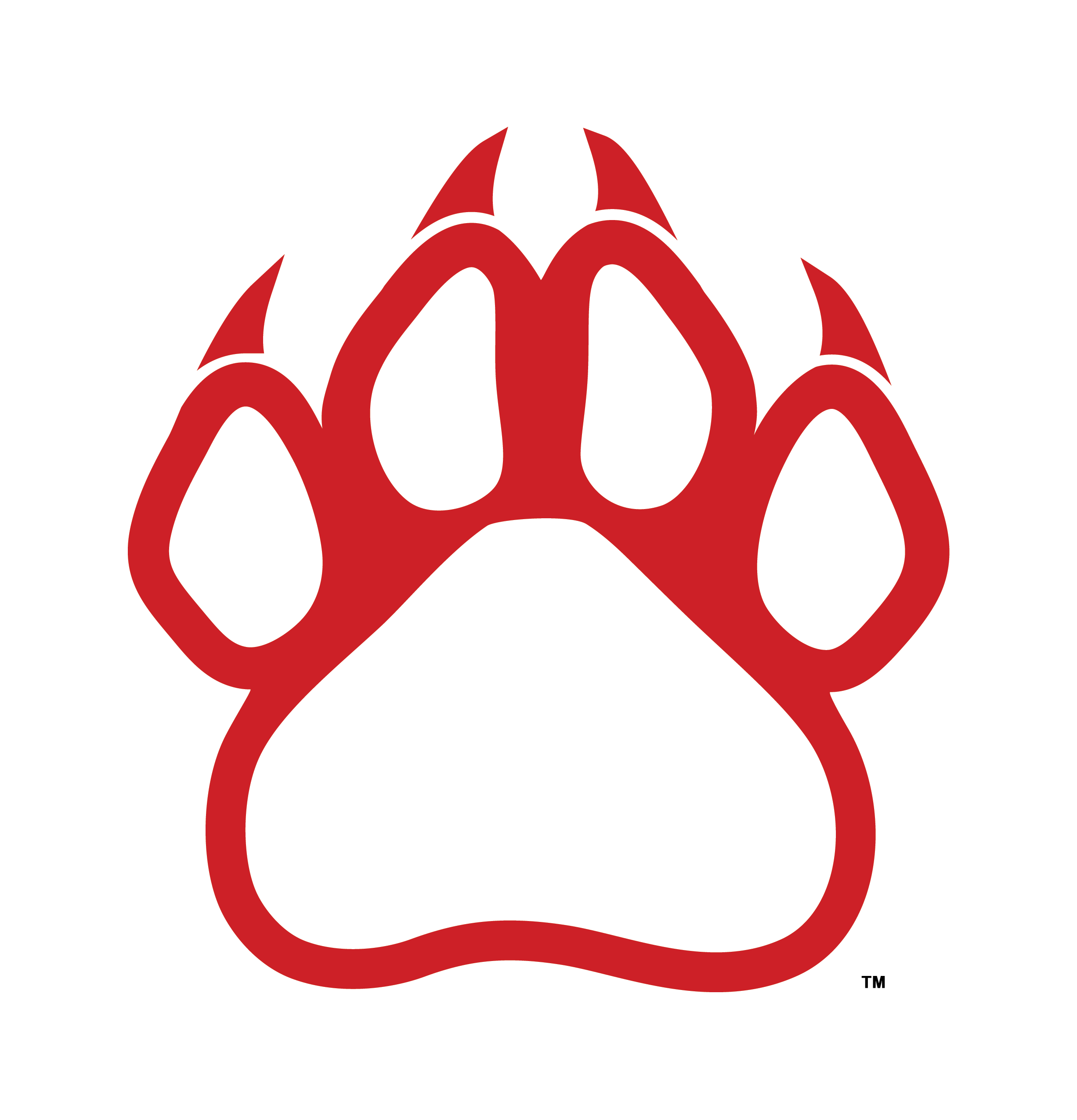2452x2550 Red Panther Paw Clipart