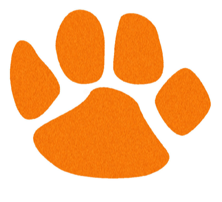 864x787 Clemson Paw Stencil