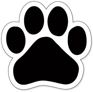 300x299 Dog Paw Prints Panther Paw Print Clip Art Clipart Locker