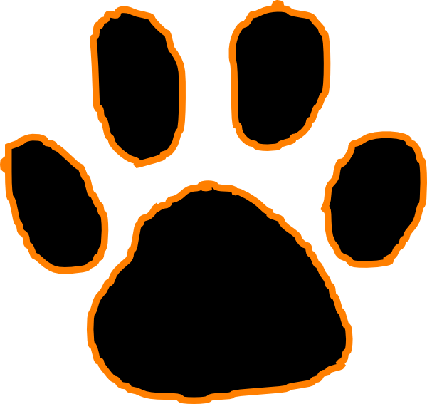 600x567 Panther Paw Print Clip Art