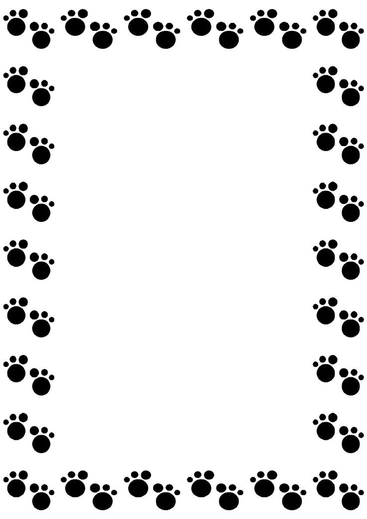 736x1041 Paw Print Clip Art Border 101 Clip Art
