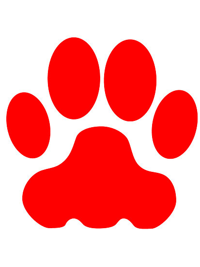 413x550 Red Panther Paw Clipart