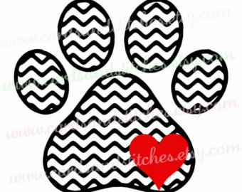 340x270 Chevron Paw Svg Etsy