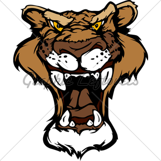 325x325 Cougar Panther Mascot Head Vector Graphic Gl Stock Images
