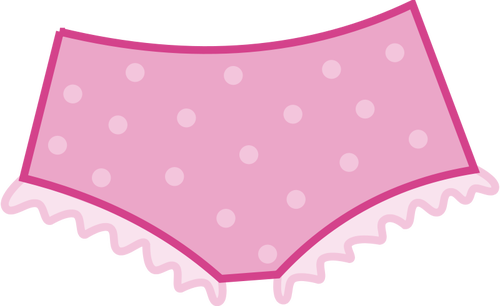 500x306 Pink Dotted Panties Vector Clip Art Public Domain Vectors