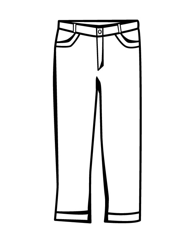 612x792 Jeans Clipart Black And White