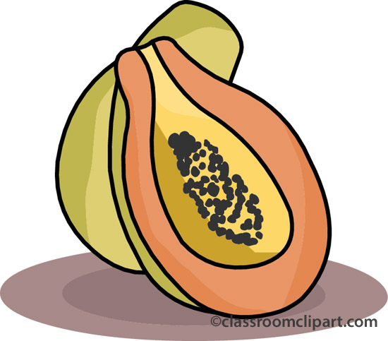 550x483 Papaya Clipart Yellow
