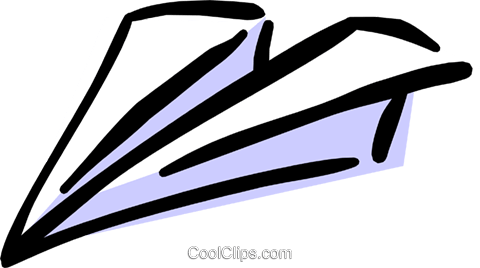 480x268 Paper Airplane Royalty Free Vector Clip Art Illustration Tran0716