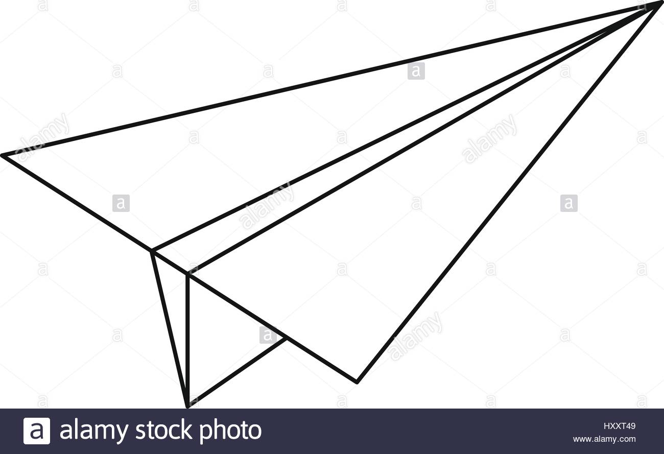 1300x889 Paper Plane Icon, Outline Style Stock Vector Art Amp Illustration