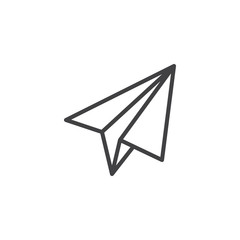 Paper Airplane Outline | Free download on ClipArtMag