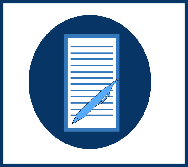 600x533 Blue Pen Paper Clip Art