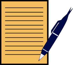 300x269 Pen With Paper Clip Art Download