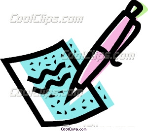 300x266 Fountain Pen And Paper Vector Clip Art