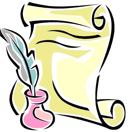 446x457 Feather Pen And Paper Clipart Free Clipart Images